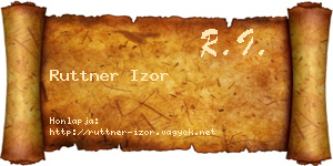 Ruttner Izor névjegykártya